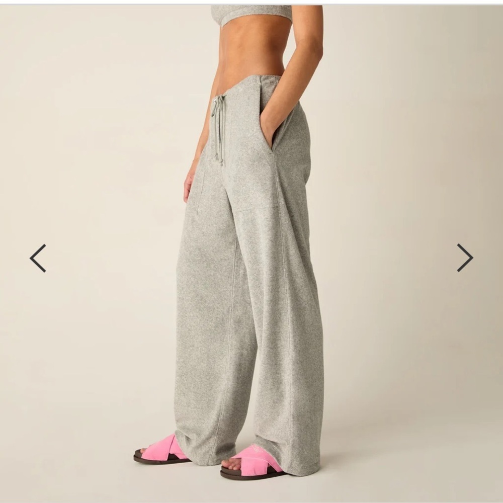 Kith Women Doyers III Towel Terry Pant Medium Zip Fly Drawstring Ankles NWT Grey